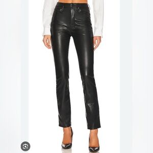 MOTHER Sleek Black Straight Leg Pants